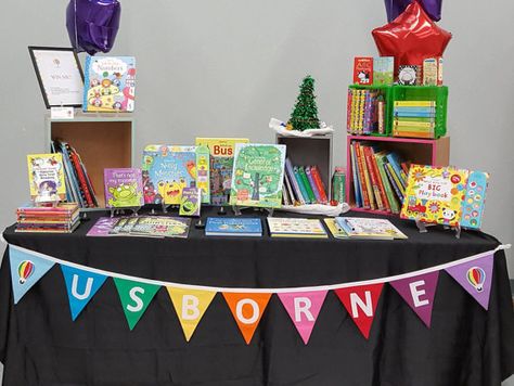 Author Table Display Ideas, Fleece Mermaid Tail Blanket, School Book Fair, Usborne Books Consultant, Usborne Books Party, Usborne Books, Craft Fair Displays, Book Party, Book Stands