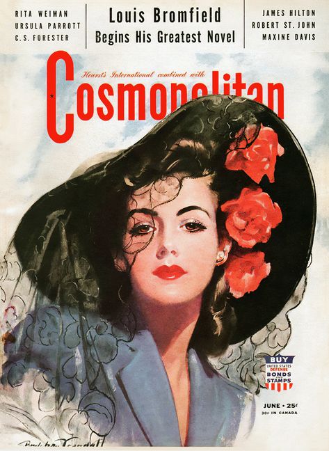 Old Magazine, Vintage Illustration Art, Cosmopolitan Magazine, Fashion Magazine Cover, Pulp Art, Old Magazines, Old Fashion, American Beauty, Vintage Magazines