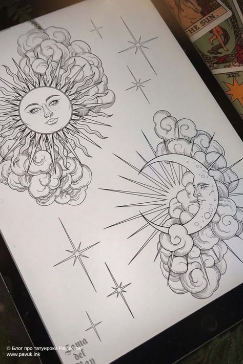 Moon Tattoo Design, Sun And Moon Tattoo, Moon Drawings, Sun And Moon Drawings, Soyut Sanat Tabloları, Tattoo Flash Art, Pencil Art Drawings, Art Drawings Sketches Creative, Tattoo Design Drawings