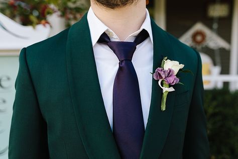 Purple And Green Suit, Green And Purple Groomsmen, Emerald Suit, Black Tux Purple Tie, Purple Suit Collar Wedding Suit, Big Wedding Venues, Classic Purple Wedding Tie, Green Tux, Green Suit Jacket