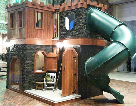 Castle Playhouse to Support Habitat for Humanity Castle Playhouse, Childrens Playhouse, Kids Castle, Playhouse Plans, Diy Playhouse, Build A Playhouse, Playhouse Outdoor, Jungle Gym, Backyard Play