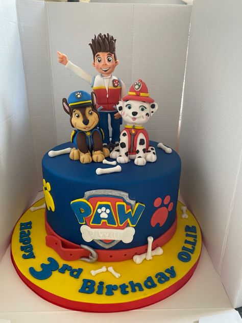 Ryder, chase and marshall Chase And Marshall, Paw Birthday, Celebration Cakes, Themed Cakes, Paw Patrol, Baking, Cake, Birthday