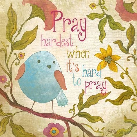 size: 12x12in Art Print: Pray Hardest by Elizabeth Medley : Verse Art, Scripture Cards, Bible Verse Art, Bible Art Journaling, Scripture Art, Christian Quotes Inspirational, Bible Art, Wall Plaque, Modern Wood