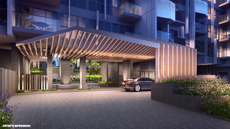 http://www.kaiproperty.com/2016/08/AlpsResidences.html Condo Outside, Outside Entrance Ideas, Condominium Entrance, Hotel Canopy, Canopy Architecture, Canopy Bedroom, Backyard Canopy, Building Entrance, Entrance Ideas