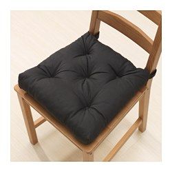 MALINDA Chair cushion - 16/14x15x3 " - IKEA Ikea Chair, Ikea Family, Chair Cushion, Grey Chair, Cool Chairs, Black Kitchens, Wooden Chair, Comfortable Chair, Life Magazine