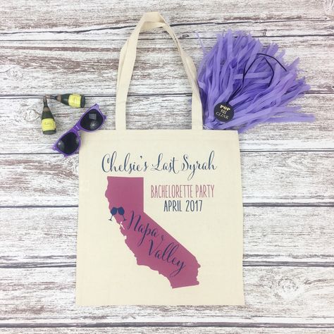 These adorable LAST SYRAH totes are off to a fab wine country bachelorette in Napa Valley! Wine Country Bachelorette, Country Bachelorette, Calligraphy Envelope Addressing, Wedding Tote Bag, Wedding Bachelorette Party, Calligraphy Envelope, Wedding Tote, Wedding Welcome Bags, Beach Bride