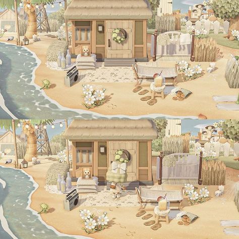 Coco Animal Crossing, House Near Beach, Cottagecore Ideas, Cottagecore Animal Crossing, Houses By The Beach, Acnh Cottagecore, Animal Crossing 3ds, Animal Crossing Wild World, Theme Nature