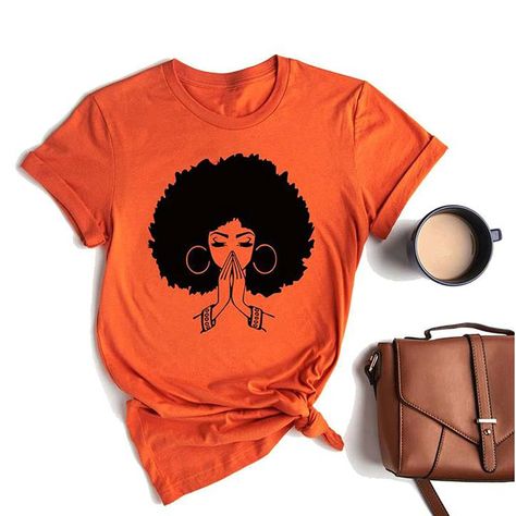 PRICES MAY VARY. 100% Cotton Pull On closure ★[PREMIUM FABRICS]: This funny afro woman graphic printed tee is made of high-quality cotton, which lets you feel comfortable when wearing it. ★[UNIQUE THEME]: Afro Vintage Shirt Melanin Queen Words Art T-Shirt pattern brings you unlimited youth and vitality as well as helping you keep passionate and positive every day. ★[VARIETY OF OCCASION]: Great for daily wear, elegant for every occasion: school, party, workout, work, outdoor, sports, holiday, tra Afro Girl, Music Tees, Black Graphic Tees, Afro Women, Stylish Sandals, Concert Shirts, Tshirt Pattern, Pride Gifts, Awareness Shirt