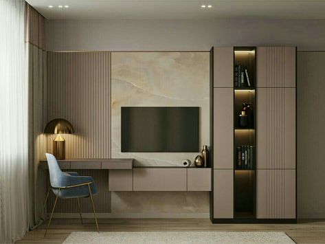 Wardrobe Laminate Design, Closet Wall, Study Table Designs, Bedroom Organization Storage, Tv Unit Interior Design, Tv Cabinet Design, Wardrobe Designs, Tv Room Design, Closet Decor