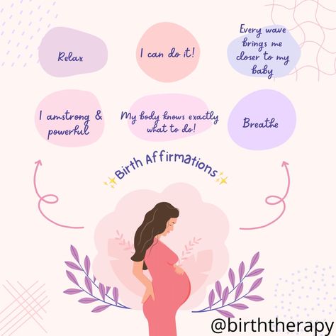 Birth Affirmations Birth Motivation, Career Affirmations, Parenting Illustration, Birth Affirmations, Health Affirmations, Healing Affirmations, Baby Planning, Gratitude Affirmations, Baby Care Tips