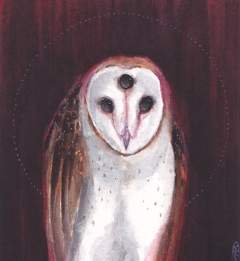 DustyRayPaints Owl Abstract Art, Owl Surrealism, Creepy Watercolor, Weird Paintings, Scary Birds, American Roadtrip, Drawings Ideas, Bird Artwork, Artist Models