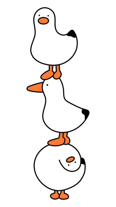 Funny Ducks Drawings, Funny Creatures Drawing, Funny Duck Cartoon, Cool Duck Drawing, Ducks Doodle, Duck Logo Design Ideas, Silly Duck Drawing, Duck Doodle Easy, Ducky Drawings