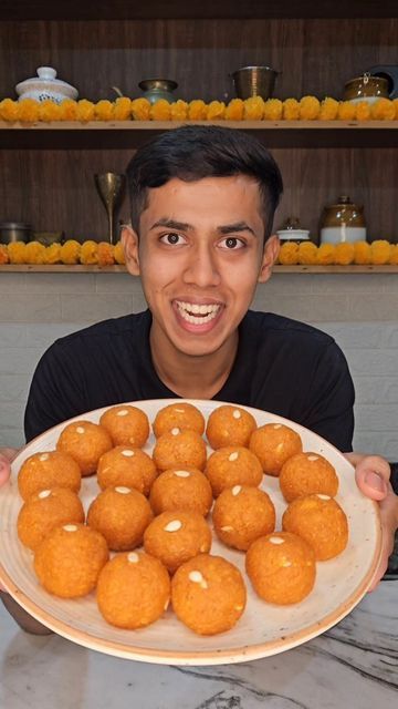 Orange Food, Green Cardamom, Melon Seeds, Orange Food Coloring, Gram Flour, Sugar Syrup, Cardamom Powder, Cooking Recipe, Ghee