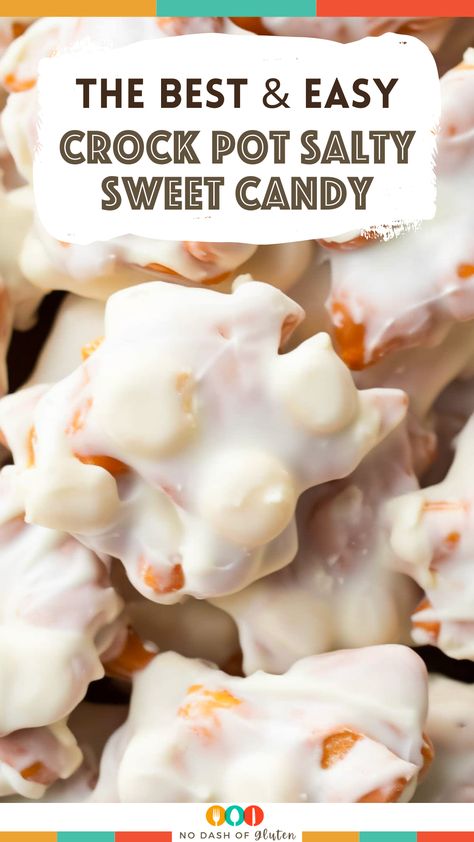 Crock Pot Salty Sweet Candy, White Chocolate Peanut Clusters Crock Pot Candy, Crockpot Salty Sweet Candy, Sweet Holiday Treats, Crockpot Candies Recipes, Easy Sweet And Salty Snacks, Crockpot Snack Mix Recipes, Crockpot Chex Mix Recipes Slow Cooker, Holiday Candy Recipes Christmas