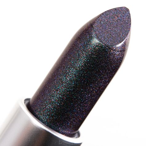 Mac Glitter Lipstick, Secret Agent Aesthetic, Bibir Pink, Mac Glitter, Agent Aesthetic, Makeup For Lips, Argumentative Antithetical Dream Girl, Crystal Noir, Mac Lipstick Shades