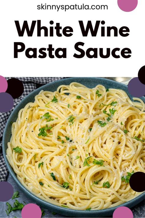 White wine pasta sauce is a simple yet delicious dish that's perfect on its own or as a base for seafood or chicken. Lite Pasta Sauce, Light White Sauce For Pasta, Light Spaghetti Sauce, Pasta With Light Sauce, Chicken Pasta White Sauce, Spaghetti With White Sauce Recipe, White Wine Pasta, Wine Pasta Sauce, White Wine Pasta Sauce