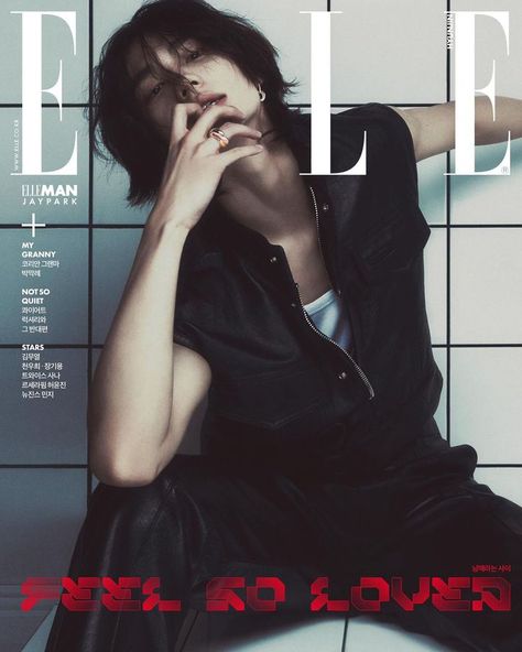 #HYUNJIN ★ ELLE KOREA Hyunjin Magazine Cover, Skz Magazine Cover, Elle Korea Hyunjin, Hyunjin Photoshoot Magazine, Hyunlix Poster, Hyunjin Magazine, Enhypen Sketch, Hyunjin Elle, Elle Korea