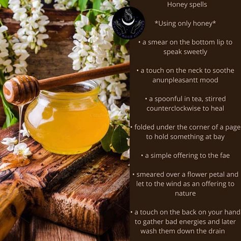 Honey Spell, Book Ideas Diy, Intention Jars, Milky Oats, Magick Herbs, Peppermint Coffee, Palo Santo Incense, Pagan Magic, Types Of Magic