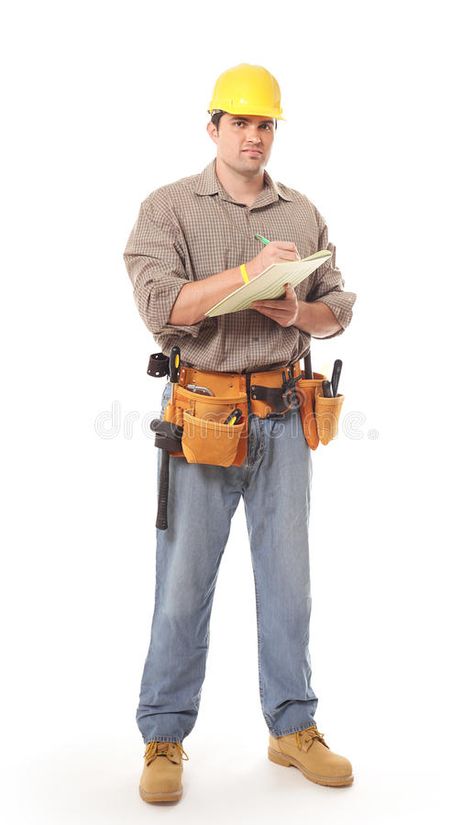 Full length construction worker. Construction worker standing full length and wr , #Affiliate, #construction, #worker, #Full, #length, #Construction #ad Excavation Construction, Life Drawing Reference, National Clothes, Old Egypt, Construction Worker, Clipboard, Full Length, Royalty Free Stock Photos, Stock Images