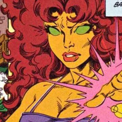 Old Starfire, 80s Starfire, Dc Starfire, Kory Anders, Starfire Comics, Starfire Dc, Star Fire, Fire Icons, Comic Book Art Style