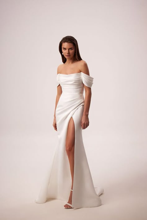 Erna - Wedding Dress | Milla Nova Milla Nova Wedding Dresses, Justin Alexander Signature, Elegant Wedding Gown, Bridal Showroom, Rembo Styling, Wedding Dress Gown, San Patrick, Milla Nova, Off Shoulder Wedding Dress