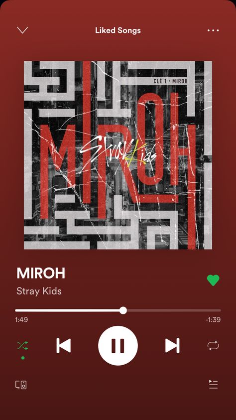 Miroh- stray kids 17 Lyrics, Spotify Screenshot, Changbin Hyunjin, Me Too Lyrics, Music Mood, Mood Songs, Music For Kids, Album Songs, Music Players