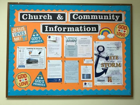 March 2018 Announcements Board Missions Bulletin Board, Information Bulletin Boards, Diy Prayer Board, Notice Board Decoration, Sunday School Classroom Decor, Church Announcements, Office Bulletin Boards, Welcome Bulletin Boards, Bulletin Ideas