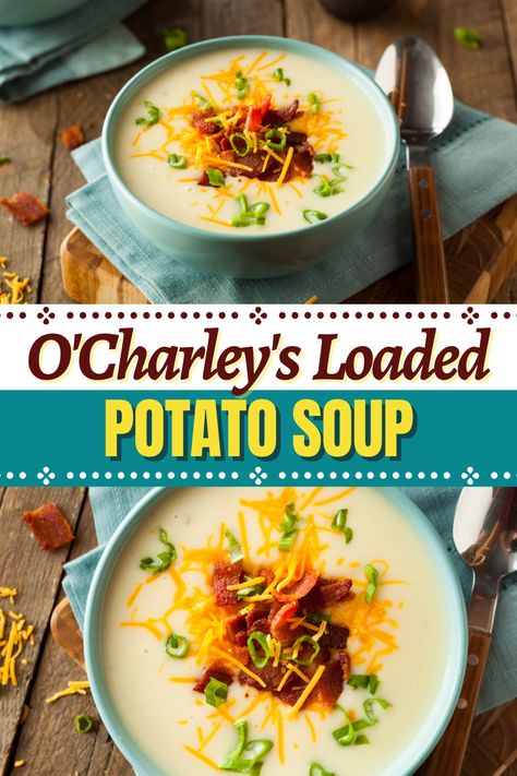 O Charleys Loaded Potato Soup, O Charleys Potato Soup, O Charleys Potato Soup Recipe, Ocharleys Loaded Potato Soup, Ocharleys Potato Soup, Loaded Potato Soup Recipe, Cheesy Potato Soup, Potato Soup Crock Pot, Loaded Potato Soup