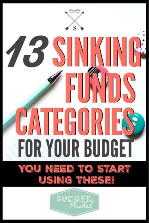 13 Sinking Funds Categories You Need in Your Budget Sinking Funds Categories, Personal Finance Printables, Sinking Fund, Money Inspiration, Budget Money, Saving Plan, Budgeting 101, Finance Printables, Cash Stuffing