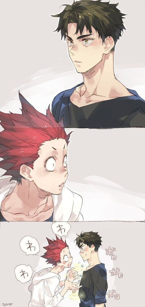 Ushijima X Tendou, Haikyuu Ushijima, Tendou Satori, All Out Anime, Ushijima Wakatoshi, Haikyuu Meme, Haikyuu Volleyball, Volleyball Anime, Haikyuu Funny