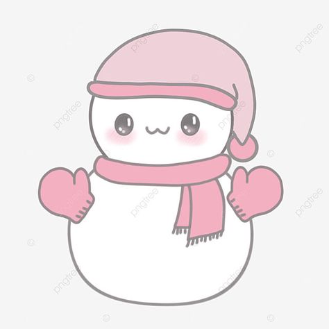 Pink Christmas Drawing, Cute Snowman Drawing, Cute Snowmen Drawings, Drawing Snowman, Snowman Drawing, Snow Png, Pink Snowman, Bullet Journal Work, Christmas Drawings