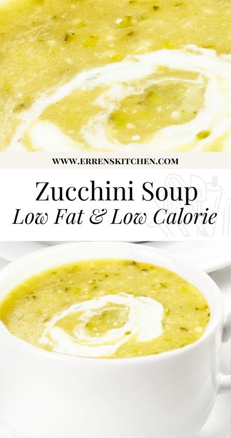 Creamy Zucchini Soup, Low Calorie Soup Recipe, Low Fat Soups, Soup For Lunch, Zucchini Soup Recipes, Low Fat Dinner, Low Calorie Soup, Quick Soup, Light Soups