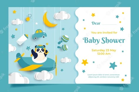 Baby Shower Scrapbook, Illustrated Invitations, Baby Boy Shower Party, Boy Shower Invitations, Poster Baby, Free Baby Shower, Baby Shower Templates, Baby Shower Invitaciones, Blue Baby Shower