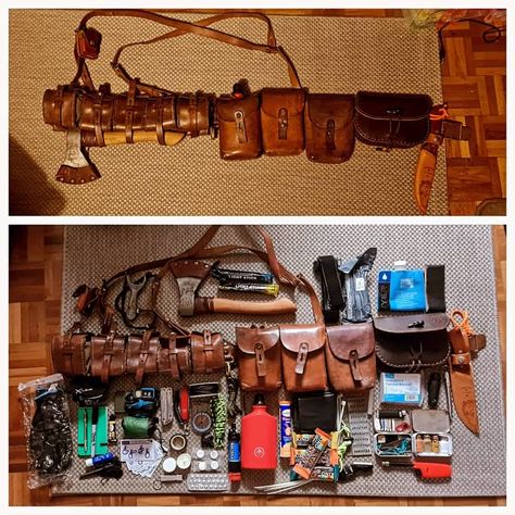 Apocalypse Dnd, Fantasy Survival, Bushcraft Belt, Primitive Hunting, Apocalypse Stuff, Apocalypse Prep, Bushcraft Tools, Possibles Bag, Bushcraft Kit