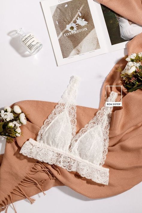 Flat Lay Photography Clothing, Bra Tape, Bra Photos, Silk Bra, Lingerie Inspiration, Lingerie Boutique, Flatlay Styling, Flat Lay Photography, Cute Lingerie