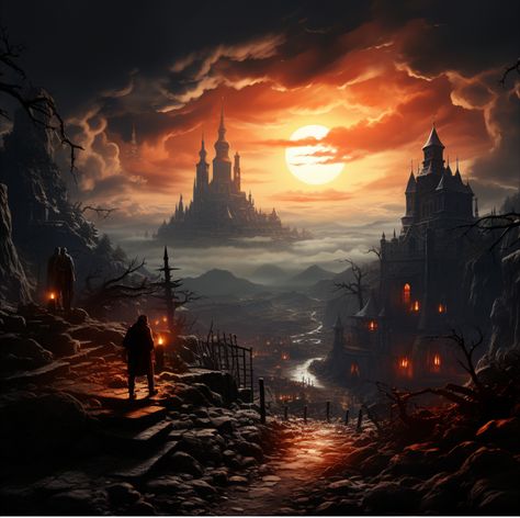 Evil Kingdom, Mid Evil, Fantasy Landscape, Castle