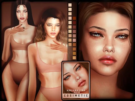 Ts4 Skin, Sims 4 Skin Details, Sims 4 Skins, Sims 4 Skin, Sims 4 Tsr, The Sims 4 Skin, Sims 4 Makeup, Makeup Cc, Sims 4 Cas Mods