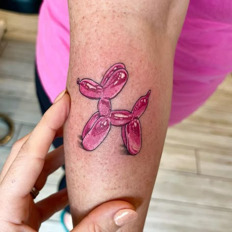 Balloon Animal Tattoo, Balloon Dog Tattoo, Patch Tattoos, Flash Tats, Balloon Tattoo, Timeless Tattoo, Phrase Tattoos, Hyper Realism, City Tattoo