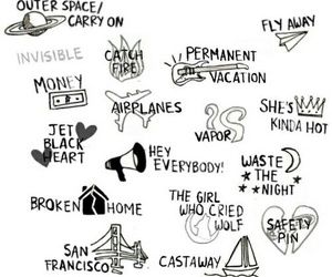 5sos Painting Ideas, 5 Seconds Of Summer Tattoo Ideas, 5sos Inspired Tattoos, 5sos Tattoo, 5sos Drawing, Quotes Music Lyrics, 5sos Album, 5sos Quotes, 5sos Songs