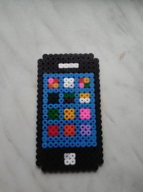 Hama Beads Makeup, Perler Bead Phone, Melted Beads, Ironing Beads, Melt Beads Patterns, Easy Perler Beads, Bead Templates, Hamma Beads Ideas, Pearl Beads Pattern