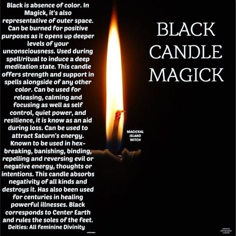 X Black Candle Magic, Candle Divination, Black Candles Magic, Black Candle Spells, Witchcraft Candle Magic, Candle Magic Colors, Candle Meanings, Candle Magick Spells, Witchy Spells