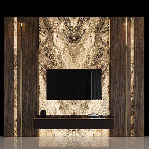 Tv Zone Interior Design, Tv Camino, Wall Mounted Tv Decor, Arbaz Khan, Lcd Unit, Marble Walls, Lcd Panel Design, Modern Tv Room, Roman House