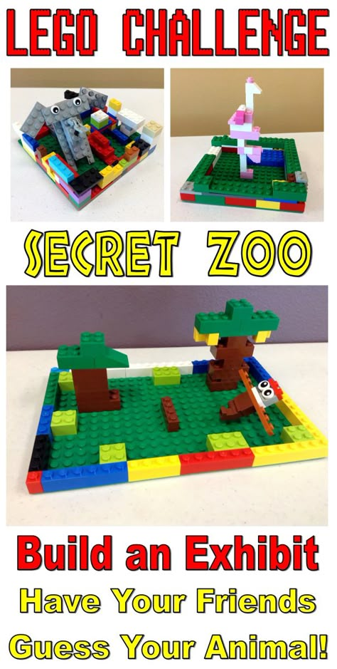 Lego Club Challenge for Libraries--Build a zoo exhibit and have everyone guess what your animal is! Lego Challenges For Kids, Lego Stem Activities, Lego Stem, Lego Zoo, Zoo Exhibit, Lego Therapy, Lego Camp, Lego Math, Lego Challenge