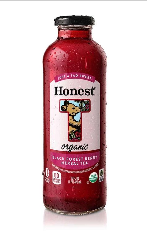 INGREDIENTS  ORGANIC BREWED HERBAL TEA (FILTERED WATER, FAIR TRADE CERTIFIED™ ORGANIC HIBISCUS, ORGANIC BLACKBERRY LEAVES), FAIR TRADE CERTIFIED™ ORGANIC CANE SUGAR, ORGANIC RASPBERRY JUICE FROM CONCENTRATE, ORGANIC NATURAL FLAVOR. When you choose Honest, you are choosing more than your favorite organic beverage. We believe our organic beverages, which are made with Fair Trade ingredients whenever possible, provide a real taste experience for your entire family. Blackberry Leaves, Raspberry Juice, Berry Tea, Filtered Water, Honest Tea, Tea Bottle, Herbal Tea, Black Forest, Iced Tea