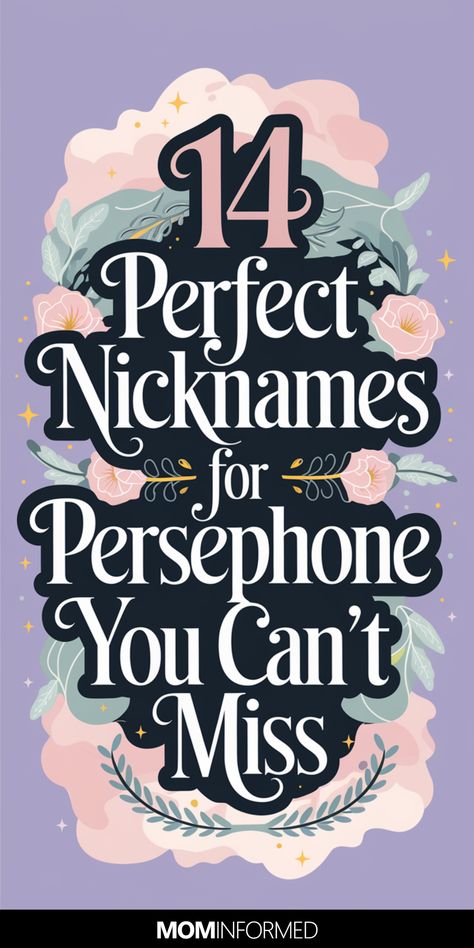 Looking for the perfect nickname for Persephone? Check out these 14 creative and adorable nicknames that bring a modern twist to this timeless name! Whether you're after something sweet, playful, or unique, this list has options that’ll make Persephone even more special.

From quirky to classic, these nicknames are perfect for parents, friends, or anyone who wants a fresh take on this elegant name. Add a personal touch that’s as unique as the name itself!

Click now to discover the perfect nickname for Persephone! Nicknames For Girls, Elegant Names, Cute Nicknames, Baby Names, Are You The One, Parenting, Bring It On