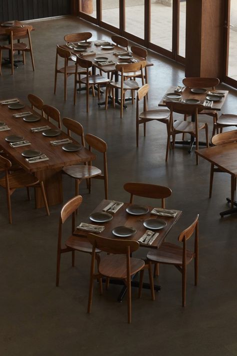 Melbourne Restaurants, Alfresco Dining Area, Counter Seating, Park Restaurant, Grey Brick, Surf Culture, Vintage Floor, Metal Ceiling, Teak Outdoor