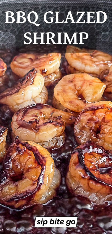 BBQ Glazed Shrimp Cooking In Skillet Recipe Bbq Shrimp Recipe, 10 Minute Meal, Glazed Shrimp, Shrimp Bbq Recipes, 10 Minute Meals, Flavorful Shrimp, Bbq Shrimp, Marinated Shrimp, Skillet Cooking