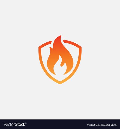 Shield Logo Design Ideas, Fire Protection Logo, Fire Logo Design, Wisley Gardens, Safety Logo, Shield Logo Design, Fire Logo, Fire Icons, Shield Icon