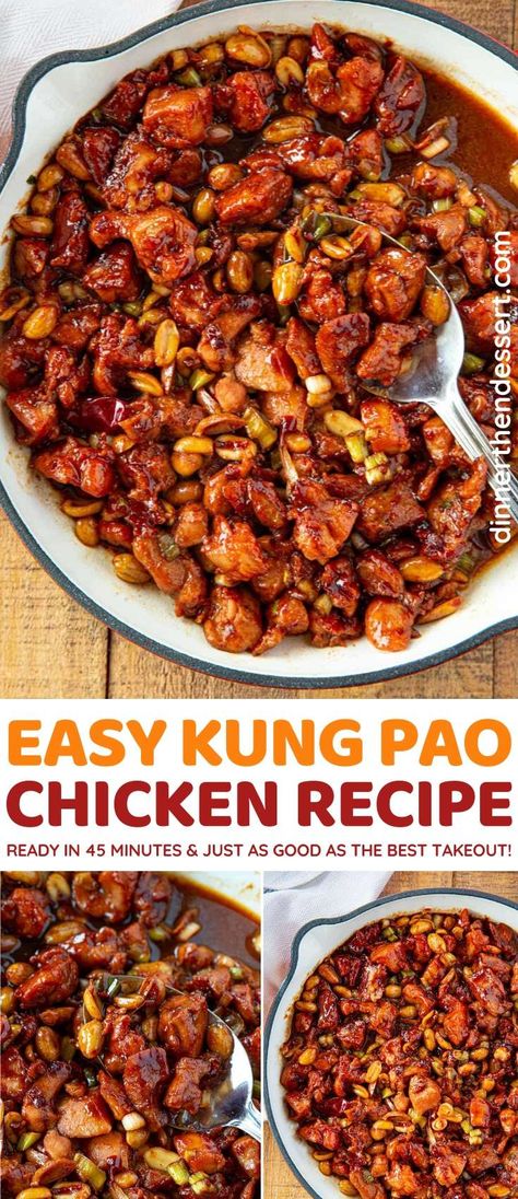 Kung Pao Chicken is an easy Chinese takeout dish, made in your own home in only 30 minutes! #dinner #chinesefood #kungpao #kungpaochicken #asianfood #chineserecipes #stirfry #dinnerthendessert Flattop Recipes, Kung Pao Chicken Recipe Easy, Kung Pao Chicken Recipe, Homemade Chinese Food, Asian Chicken Recipes, Better Than Takeout, Authentic Chinese Recipes, Chinese Takeout, Easy Chinese Recipes