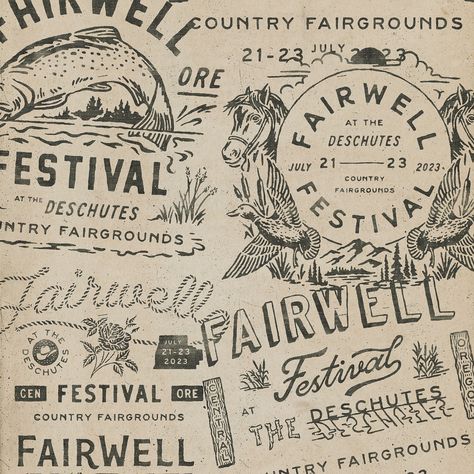 Fairwell Festival Merchandise by HOUS on Dribbble Festival Merchandise, Berlin Design, Work With Me, Merchandise Design, Design Working, Vintage Illustration, Product Design, Creative Professional, Design Studio